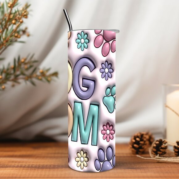 3D Inflated Dog Mom 20 oz Tumbler - Picture 5 of 5